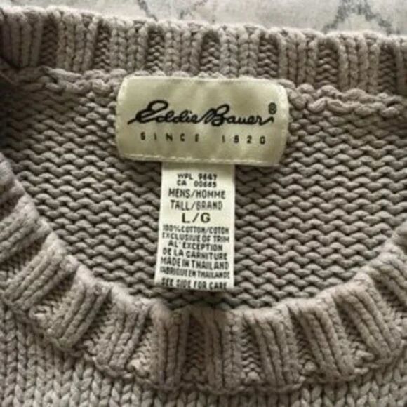 Eddie Bauer Men’s Ski Sweater size Large Tall - Picture 6 of 7